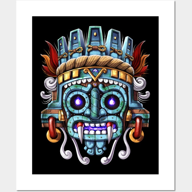 Aztec God Tlaloc Wall Art by underheaven